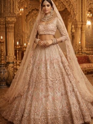 Royal Bridal Embroidered Lehenga Choli Set with Dupatta