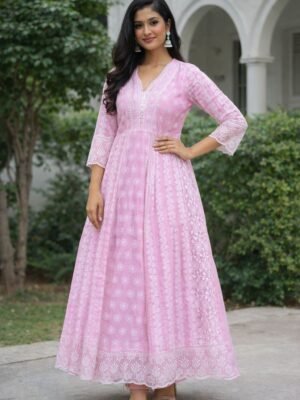 Elegant Designer Ethnic Gown with Dupatta
